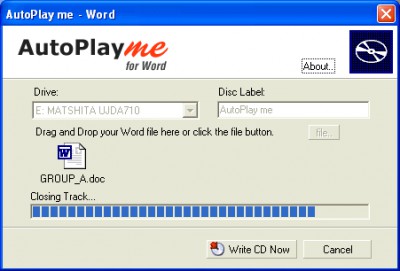 AutoPlay me for Word 5.0.2 screenshot