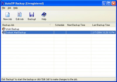 AutoZIP Backup 1.0 screenshot