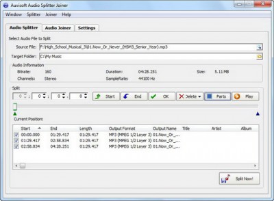 Auvisoft Audio Splitter Joiner 2.4 screenshot