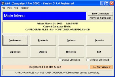 AV4 Software for Avon Reps 5.8 screenshot