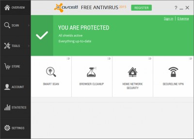 Avast Free Antivirus 2015 2015.10.2. screenshot
