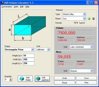 AVD Volume Calculator 5.3.1 screenshot