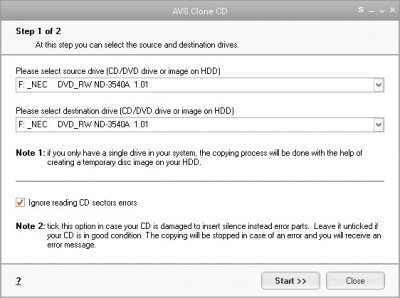 AVS Clone CD 3.8.1.35 screenshot