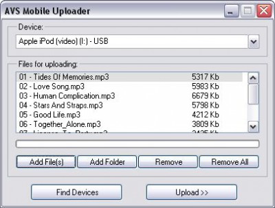 AVS Mobile Uploader 1.9.2.282 screenshot