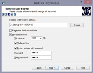 BackRex Easy Backup 2.8.178 screenshot