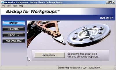 Backup for Workgroups 6.0.3 screenshot