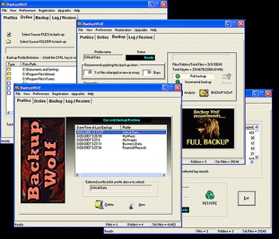 Backup Wolf 3.22 screenshot