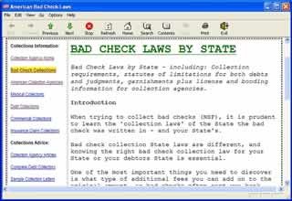 Bad Check Collections NSF Checks screenshot