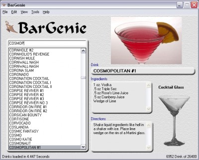 BarGenie 9.2 screenshot