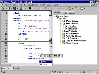 BeCyPad 3.64 screenshot
