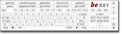 beKEY virtual (on-screen) Keyboard 1.3.2.3 screenshot