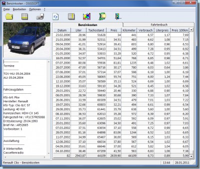 Benzinkosten 2012.1.114 screenshot