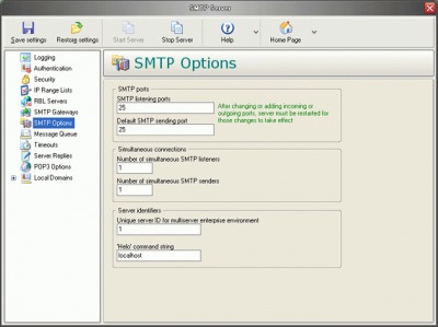 Best SMTP Server 5.26 screenshot