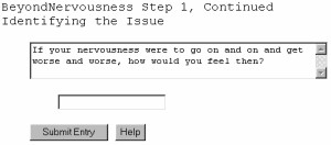 Beyond Nervousness, Self Help Software 5.10.21 screenshot