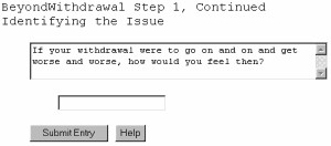 Beyond Withdrawal, Self Help Software 5.10.21 screenshot