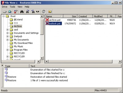 BitMart Restorer2000 Data Recovery 2.0 screenshot