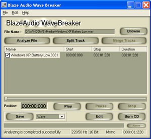 Blaze Audio Wave Breaker 1.1 screenshot