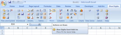 Blue Digita Excel Addin 3.6.0 screenshot