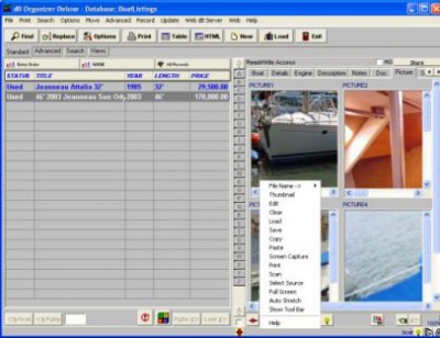 Boat Sales Organizer Deluxe 4.11 screenshot