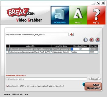 Break.com Video grabber 1.0.0.6 screenshot