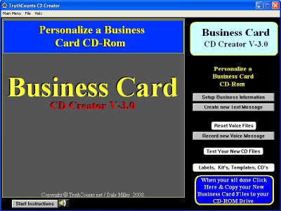 Business Card CD, DVD Creator 3.0 screenshot