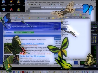 Butterfly Desktop 3D Screensaver 1.0 screenshot