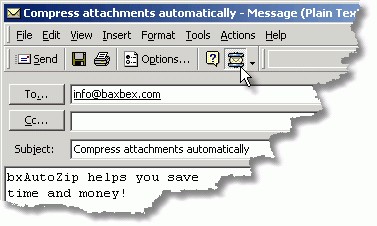 bxAutoZip for Outlook 1.05 screenshot
