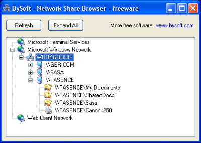 BySoft Network Share Browser 1.1.5.197 screenshot