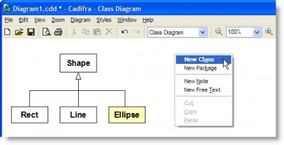 Cadifra UML Editor 1.3.3 screenshot