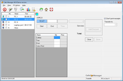 Cafe Manager Pro for Internet Cafes 4.1.0 screenshot