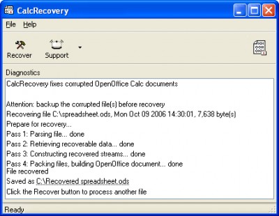 CalcRecovery 1.0.0735 screenshot