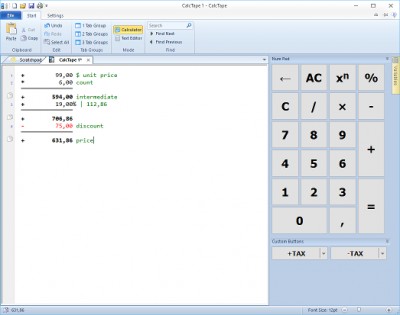 CalcTape 5.2.1 screenshot