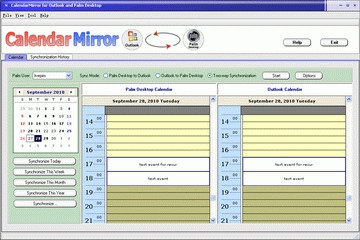 CalendarMirror for Outlook and Palm Desktop 3.5.1 screenshot
