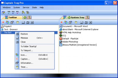 Captain Tray Pro 6.4 screenshot