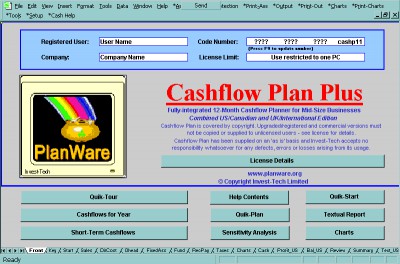 Cashflow Plan Lite 1.31 screenshot