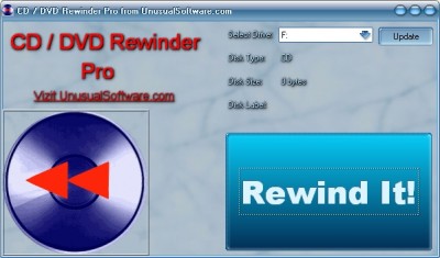 CD / DVD Rewinder Pro 1.0 screenshot