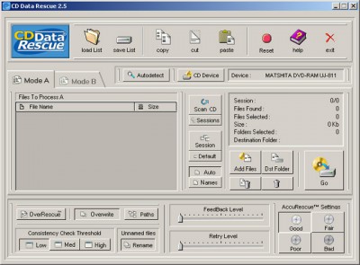 CD Data Rescue 5.4 screenshot