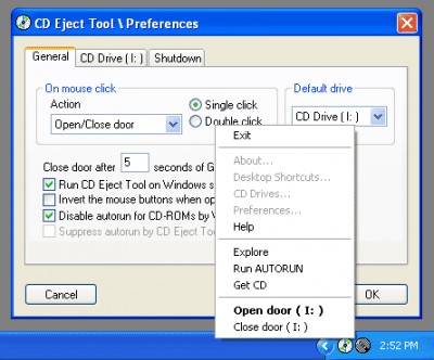 CD Eject Tool 2.8 screenshot
