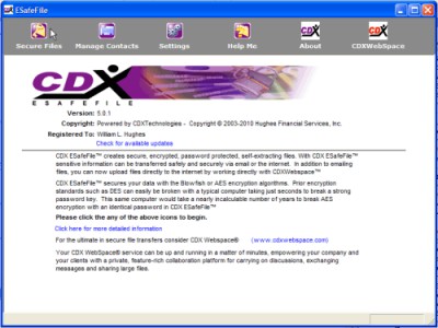 CDX ESafeFile 5.0.1 screenshot