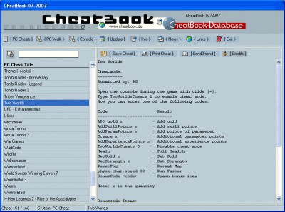 CheatBook Issue 07/2007 07-2007 screenshot