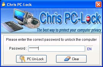 Chris PC-Lock 3.70 screenshot
