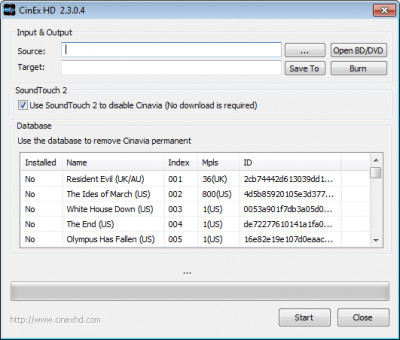 CinEx HD Utility 2.6.2.5 screenshot