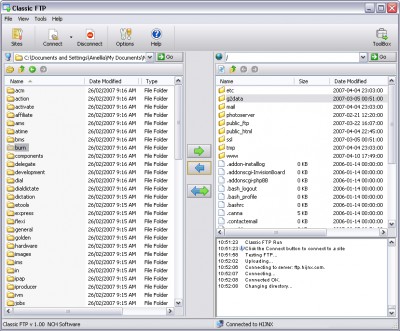 Classic FTP Plus File Transfer Software 4.05 screenshot