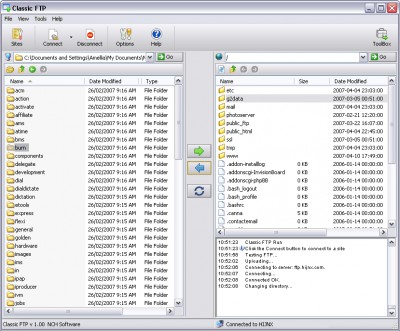 Classic FTP Uploading Software 2.00 screenshot