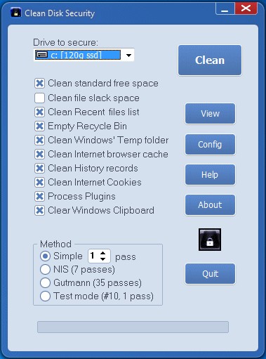 Clean Disk Security 8.0 screenshot