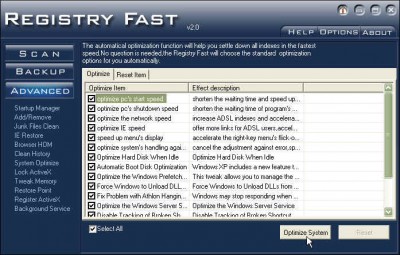 Clean Registry Fast 2007 screenshot