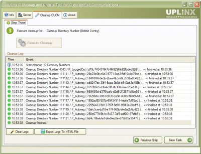 Cleanup and Update Tool for Cisco CUCM 1.0.0 screenshot