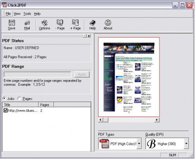 Click2PDF 1.0 screenshot