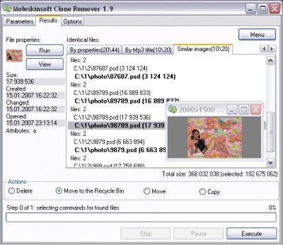 Clone Remover - find duplicate files 2.0 screenshot