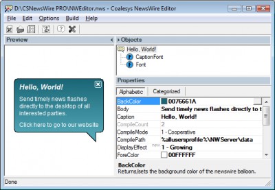 Coalesys Internet NewsWire 1.2 screenshot